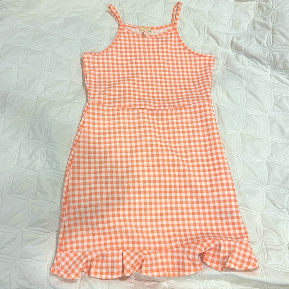 Girls Squared Peach Dress